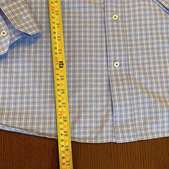 Southern Tide Button Down. Large. Mountainside windowpane. Blue. Cotton - Picture 5 of 11